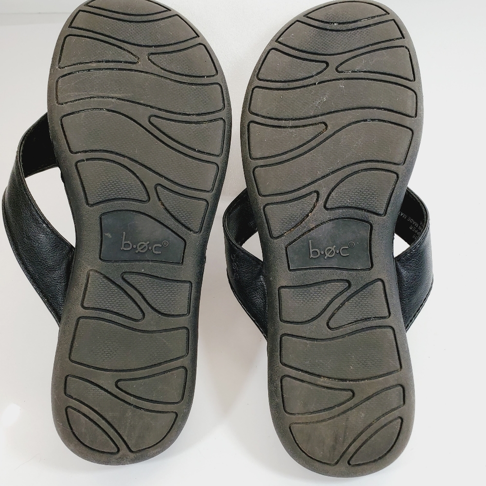 B.O.C  Zita Black Thong Flip Flop Sandal Cushioned Insole Size 8M Women EUC - Picture 7 of 11